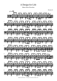 Drum score: Manic Street Preachers - A Design for Life
