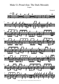 Drum score: Dogma - Make Us Proud (feat. The Dark Messiah)