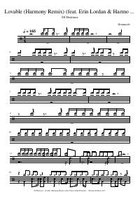 Drum score: DJ Dextrous - Lovable (Harmony Remix) (feat. Erin Lordan & Harmony)