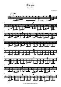 Drum score: Les colocs - Bon yeu