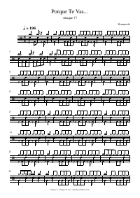 Drum score: Attaque 77 - Porque Te Vas...