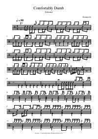 Drum score: Extreme - Comfortably Dumb