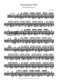 Drum score: Racing Mount Pleasant - Reichenbach Falls