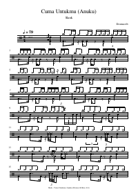 Drum score: Slank - Cuma Untukmu (Anuku)