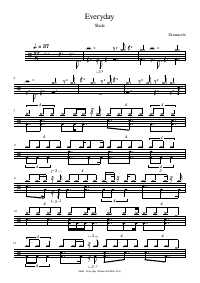 Drum score: Slade - Everyday