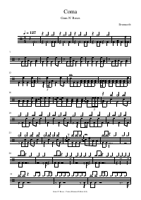 Drum score: Guns N' Roses - Coma