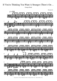 Drum score: George Strait - If You're Thinking You Want A Stranger (There's One Coming Home)