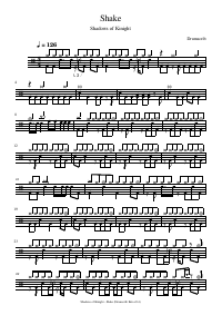 Drum score: Shadows of Kinight - Shake