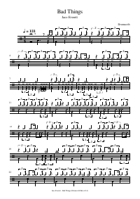 Drum score: Jace Everett - Bad Things